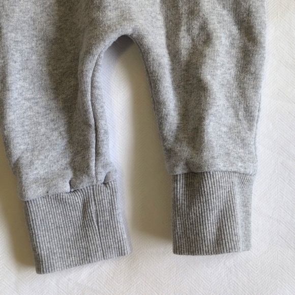rise little earthling gray organic cotton blend joggers 6-9 months baby - Picture 4 of 7